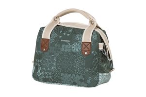 Basil Bohème City Bag - Groene hand-, schouder- en stuurtas - 8L - Waterafstotend - Trendy bohemien print