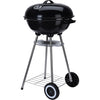 Overige merken kogelgrill houtskoolbarbecue op wielen 46 cm zwart