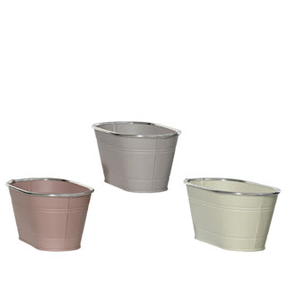 Bloempot zink 3 assorti 28x14x12,5cm
