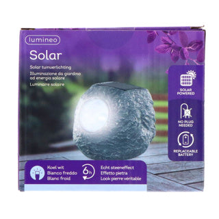Kaemingk solar lamp steen polyresin | 4 stuks
