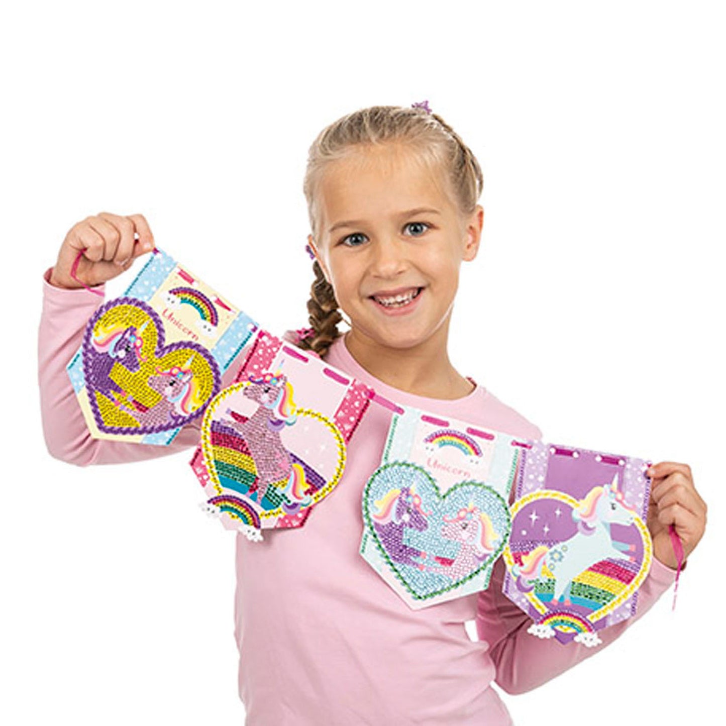 Totum eenhoorn - versier je eigen vlaggenlijn met diamantjes