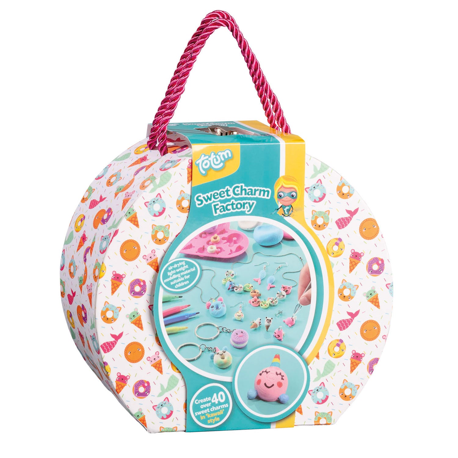 Totum knutsel koffertje kawaii sieraden, armbandjes maken - sweet charm factory - creatief speelgoed meisjes vanaf 5 jaar cadeau tip