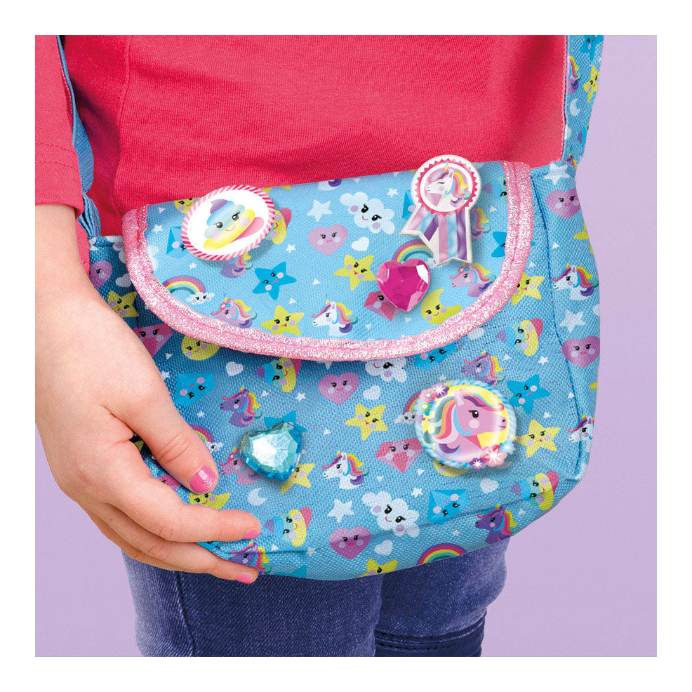 Totum unicorn 2 in 1 knutselset armbandjes maken sieraden en tasje versieren - creatief speelgoed meisjes vanaf 4 jaar cadeau tip knutselen