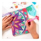 Totum diamond painting notitieboek mandala - 1500+ steentjes - met tool en sorteerbakje - gelinieerd - speelgoed kinderen - knutselen - voor meisjes en jongens - vanaf 6 jaar - afbeelding 3