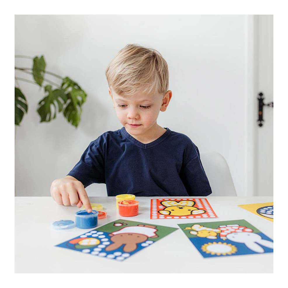 Bambolino nijntje creatief met vingerverf - creatief speelgoed knutselen junior peuter kleuter - vanaf 2 jaar - cadeautip junior