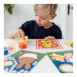 Bambolino nijntje vingerverf set - 4 kleuren verf en 10 kaarten - peuter en kleuter speelgoed - knutselen - voor meisjes en jongens - vanaf 2 jaar - speelgoed kinderen - toys - afbeelding 4
