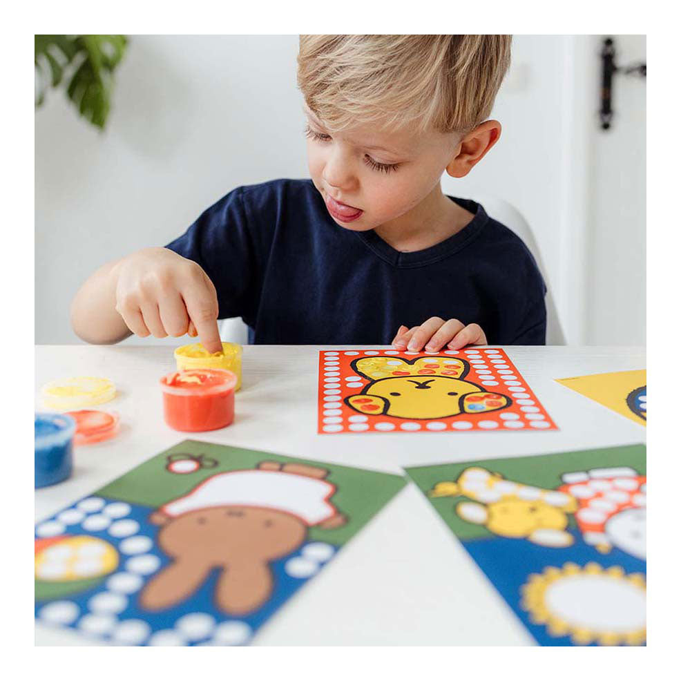 Bambolino nijntje creatief met vingerverf - creatief speelgoed knutselen junior peuter kleuter - vanaf 2 jaar - cadeautip junior