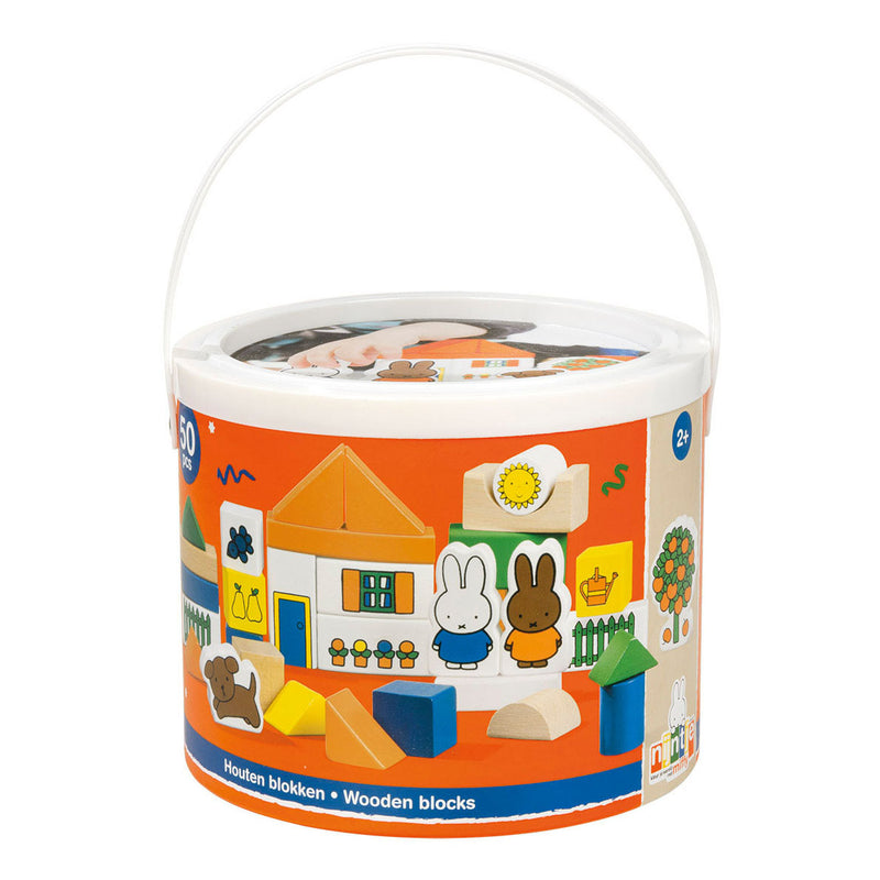 Bambolino toys blokkenton hout nijntje, 50dlg.