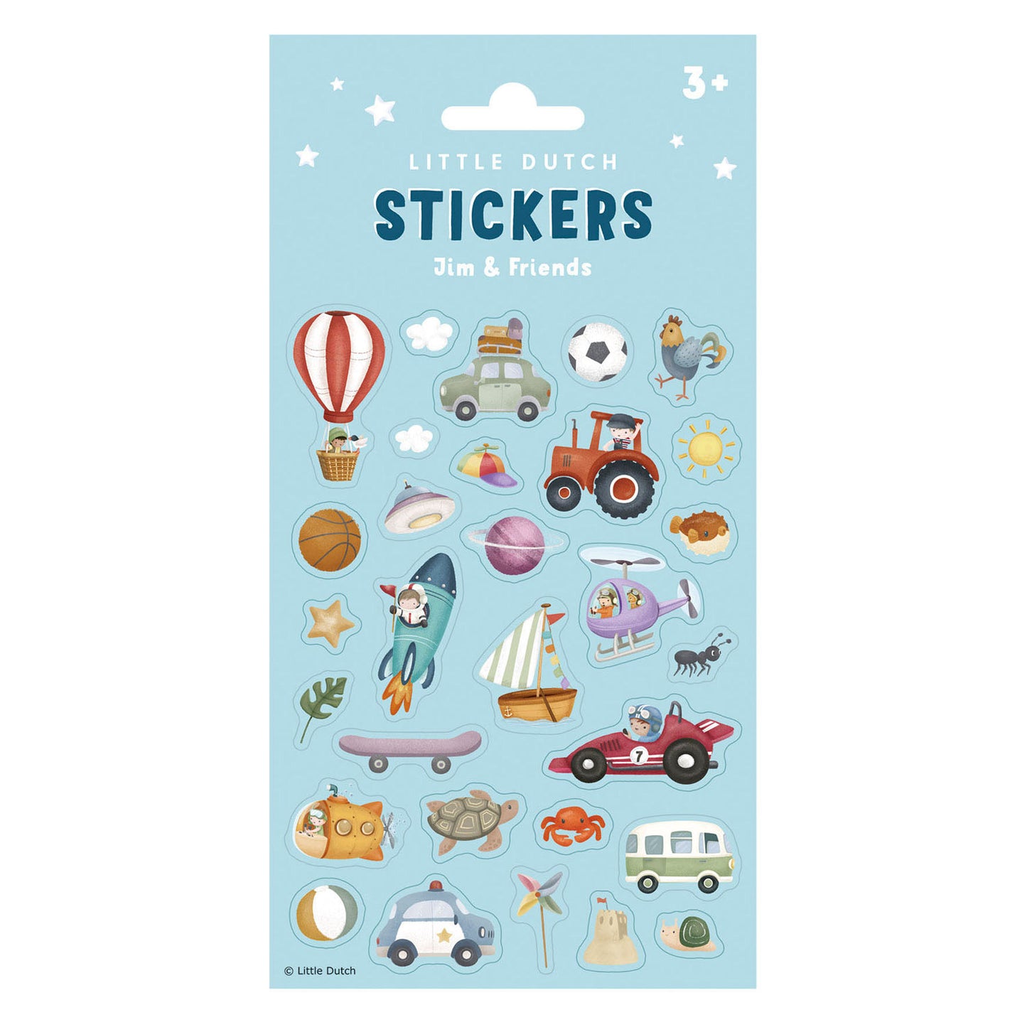 Little dutch stickers jim friends, 10st.