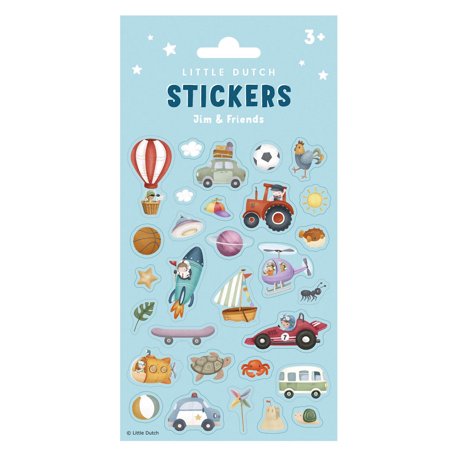Little dutch stickers jim friends, 10st.