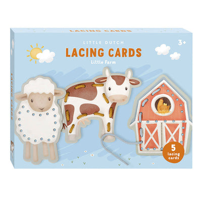 Little dutch rijgkaarten set little farm