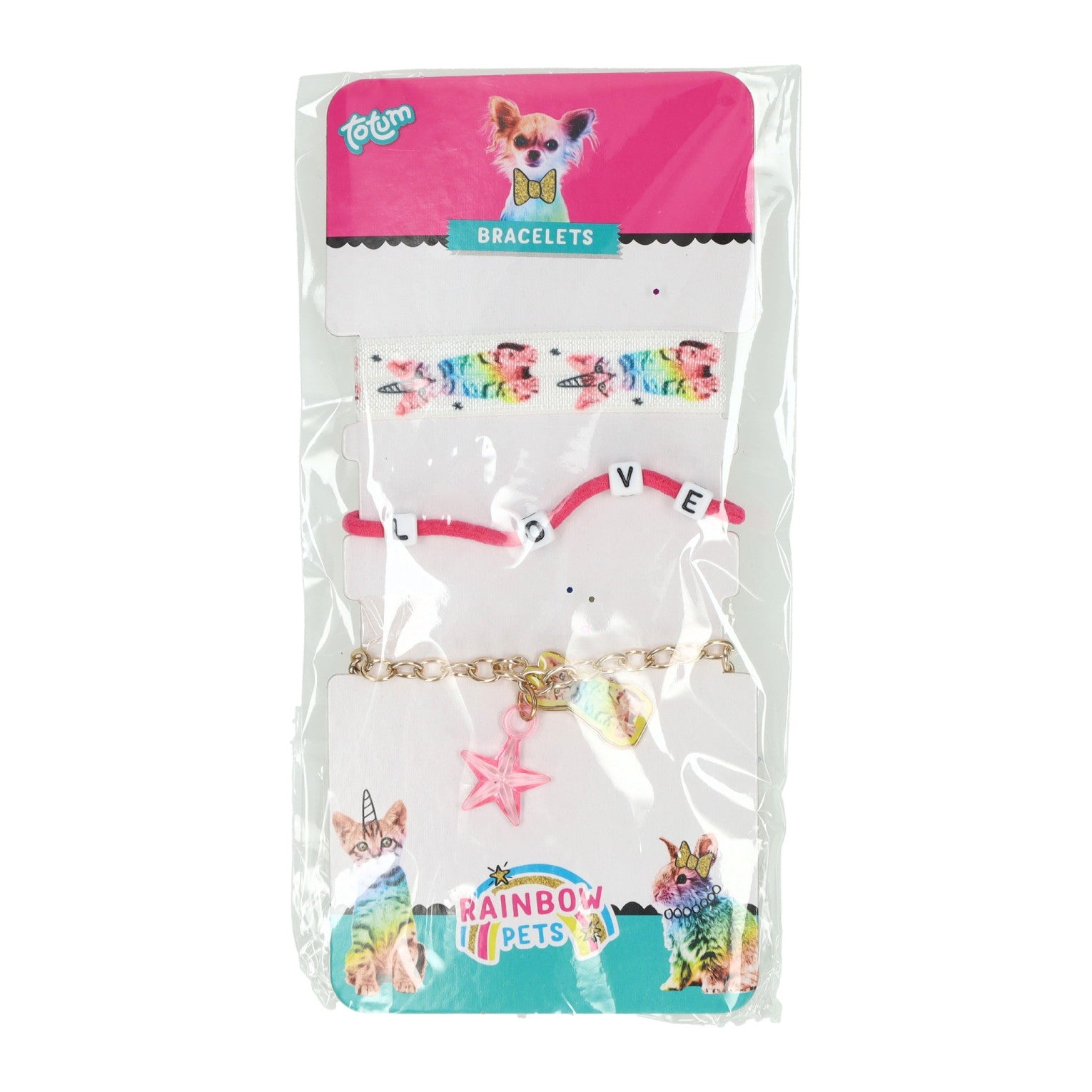 Creative craft group rainbow pets armbanden - 3st.