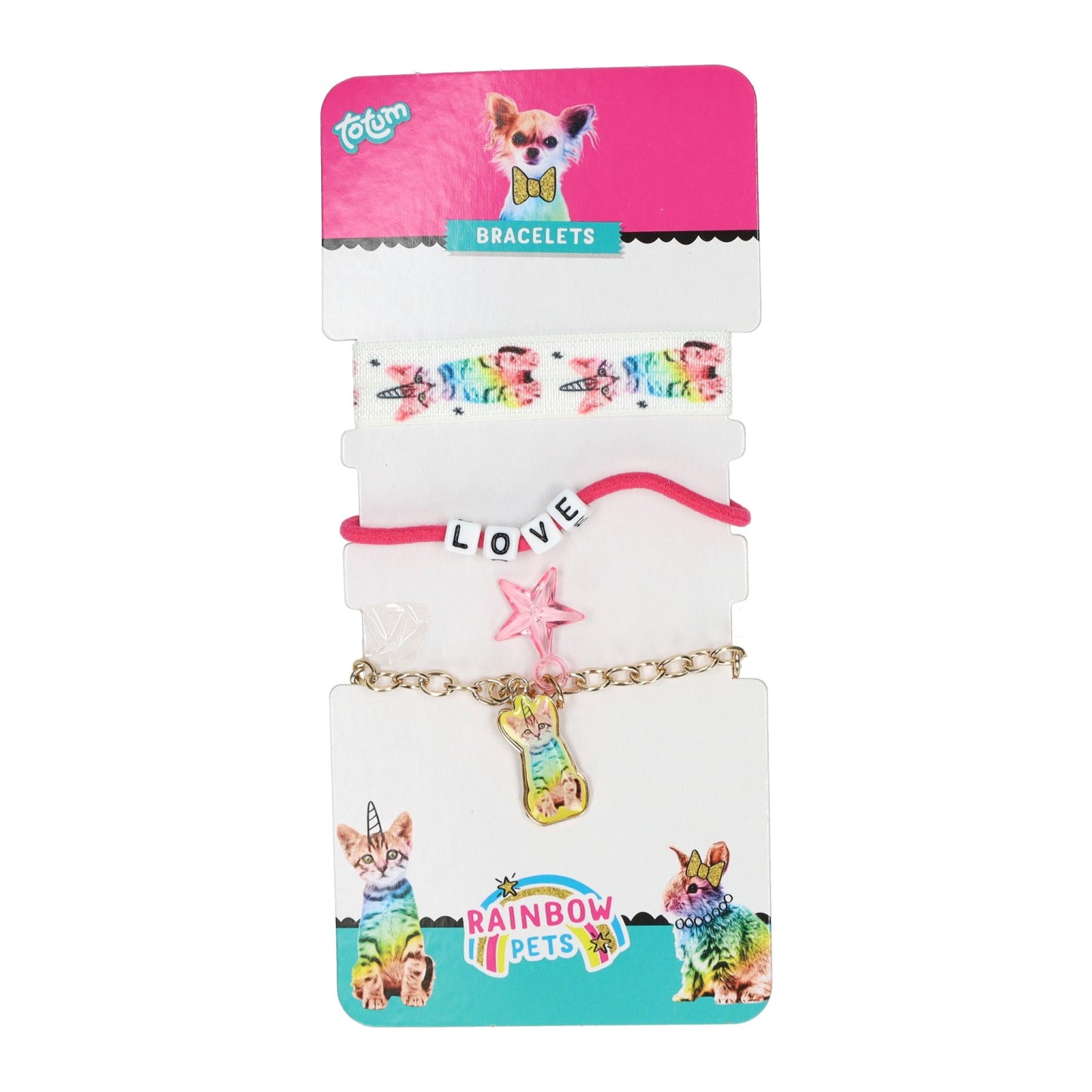 Creative craft group rainbow pets armbanden - 3st.