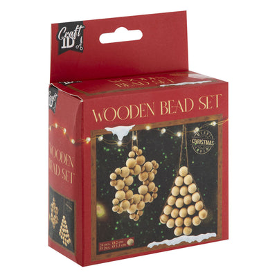 Creative craft group houten kralen kersthangers set kerstmis