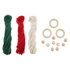 Creative craft group set macrame hangers kerstbomen - 3st.