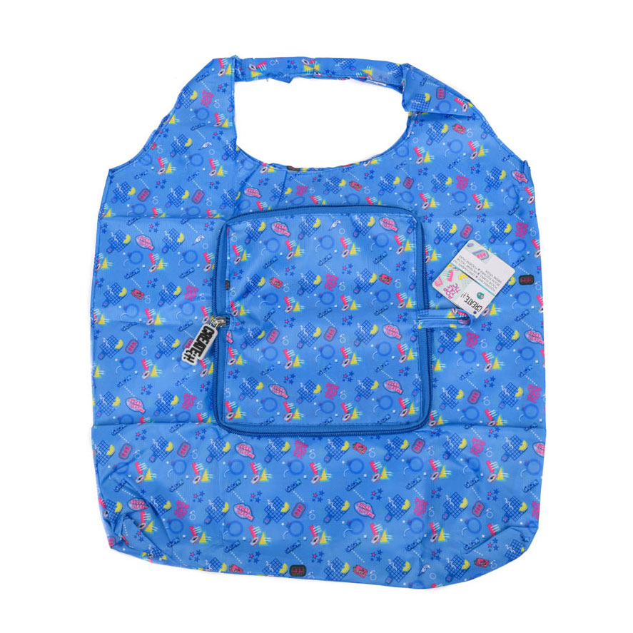 Create it! poptastic opvouwbare shopper - blauw