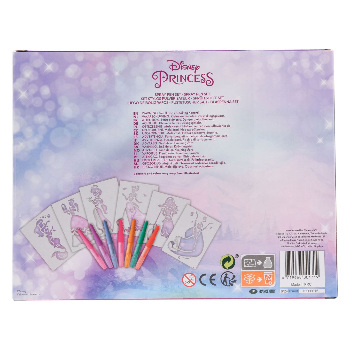 Canenco disney princess blaaspennen set