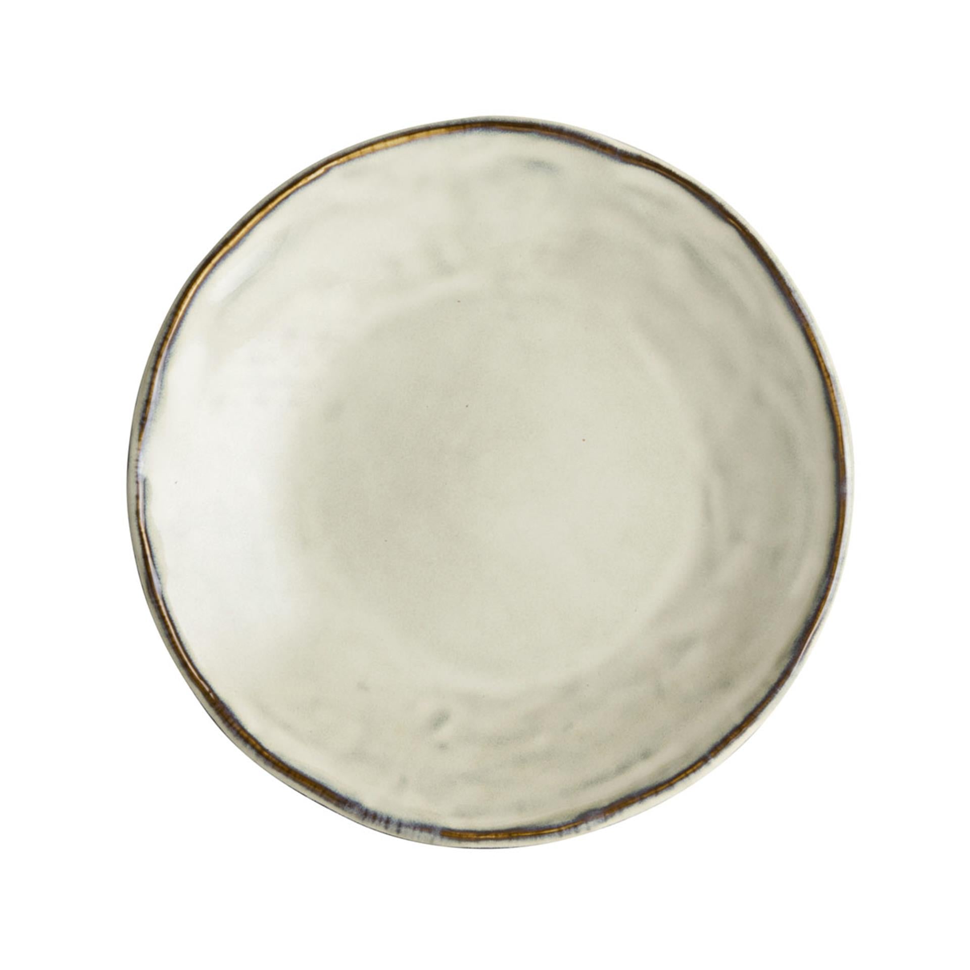 Dutch rose organic bord 17cm creme 4st