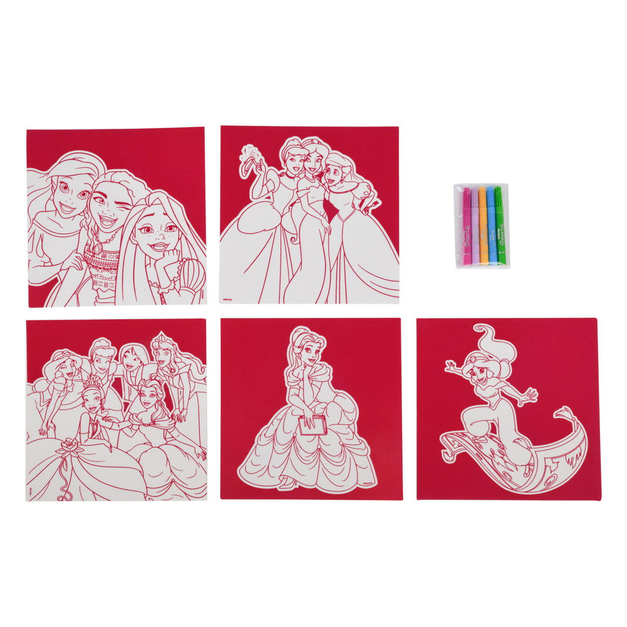 Canenco disney princess vilt kleuren, 5st.