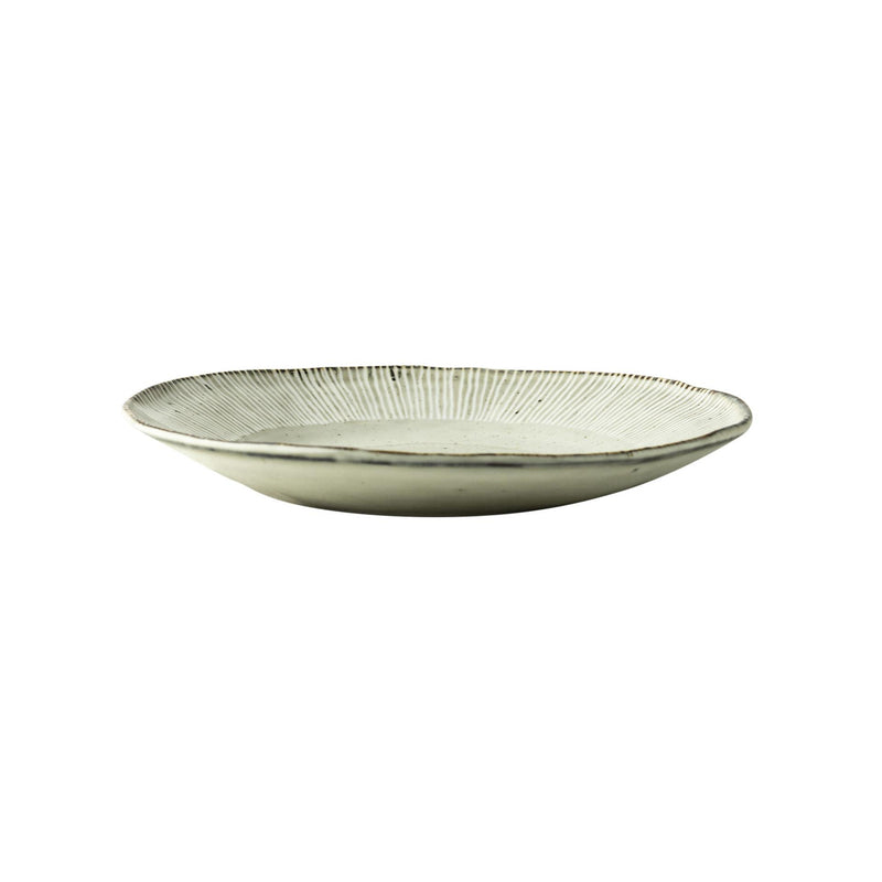 Dutch rose organic bord 21,5cm creme 4st