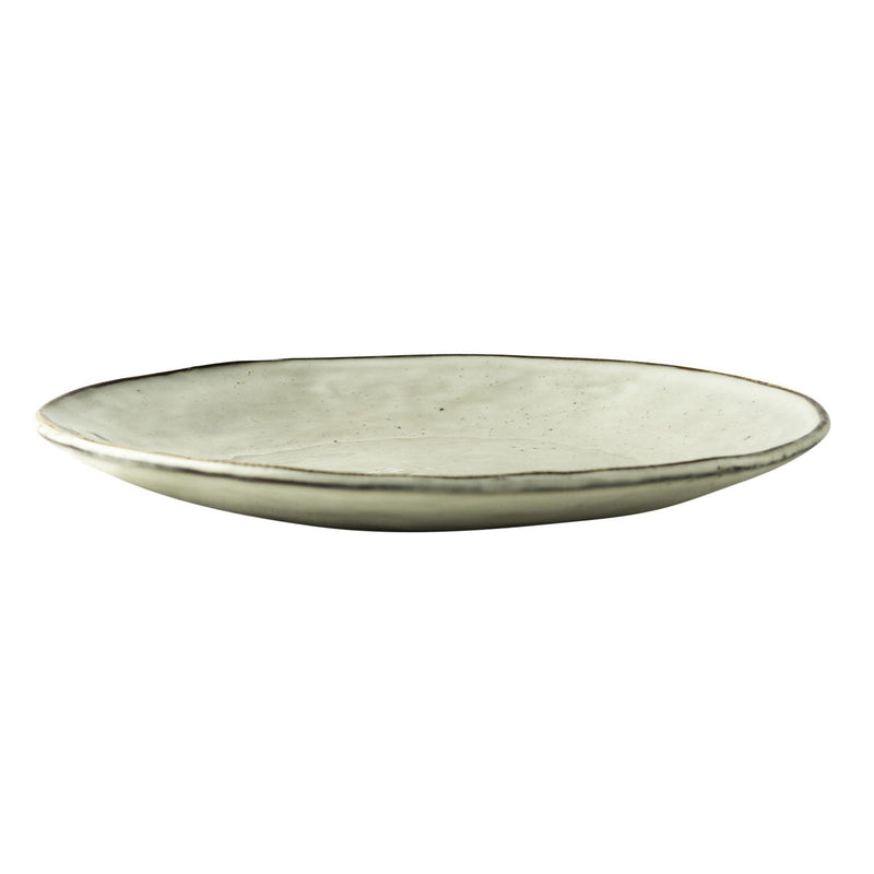 Dutch rose organic bord 26,5cm creme 4st