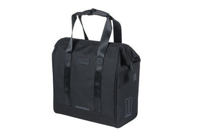Basil tas grand fietsshopper zwart | mik hooks | 23l