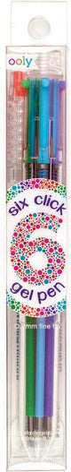 Ooly - multi-click gel pen - 6 verschillende kleuren met fijne punt