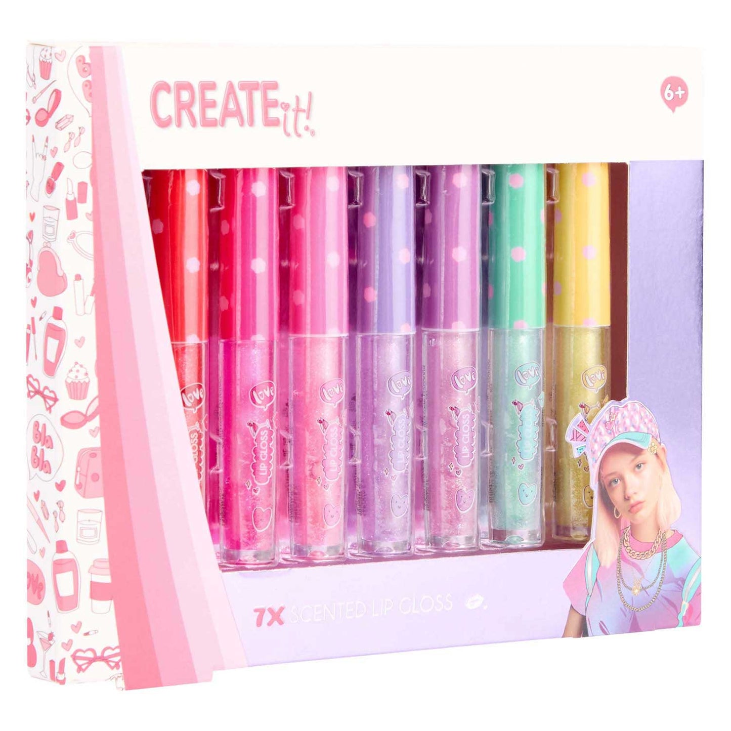 Create it! create it lipgloss geur glitter, 7st.