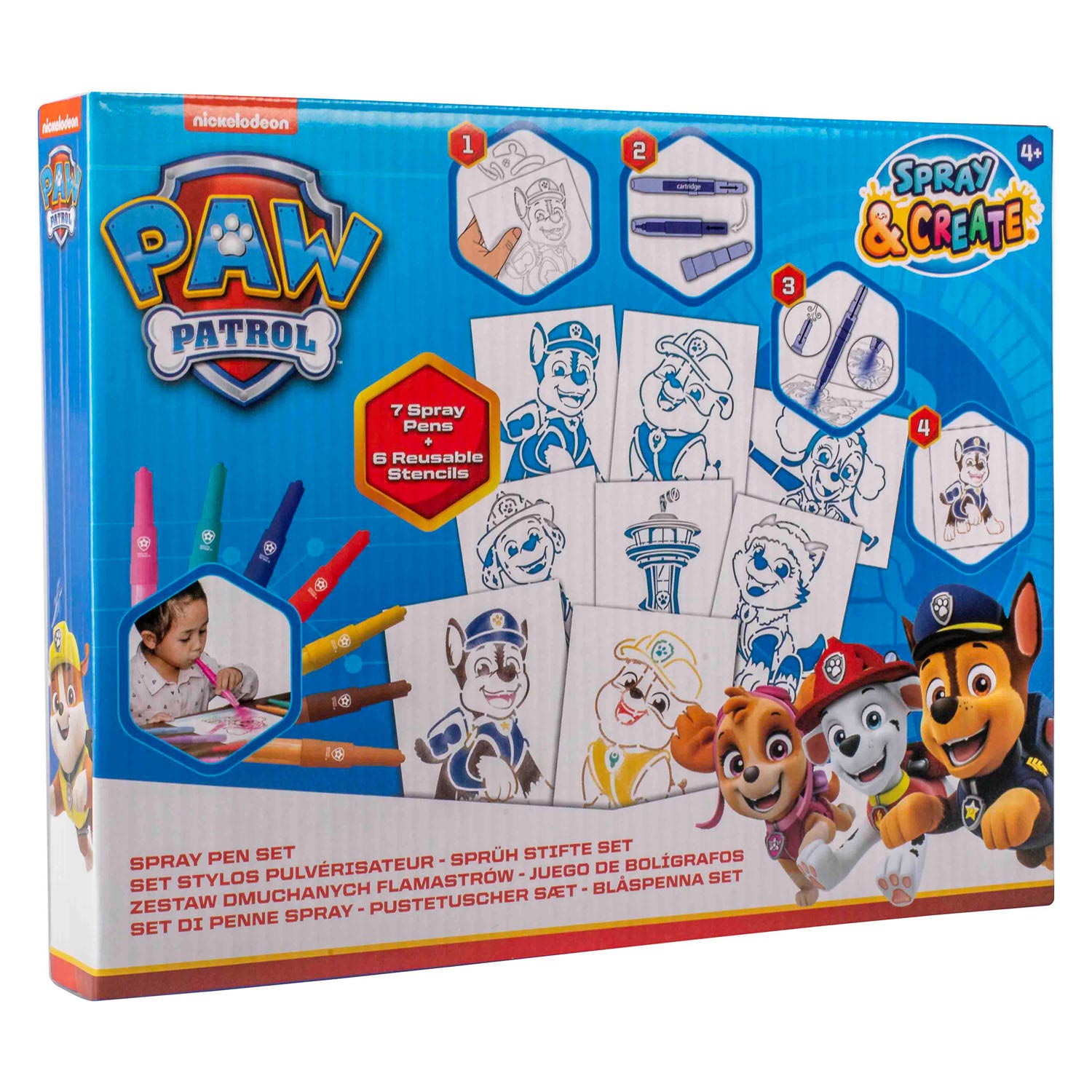 Canenco paw patrol blaaspennen set