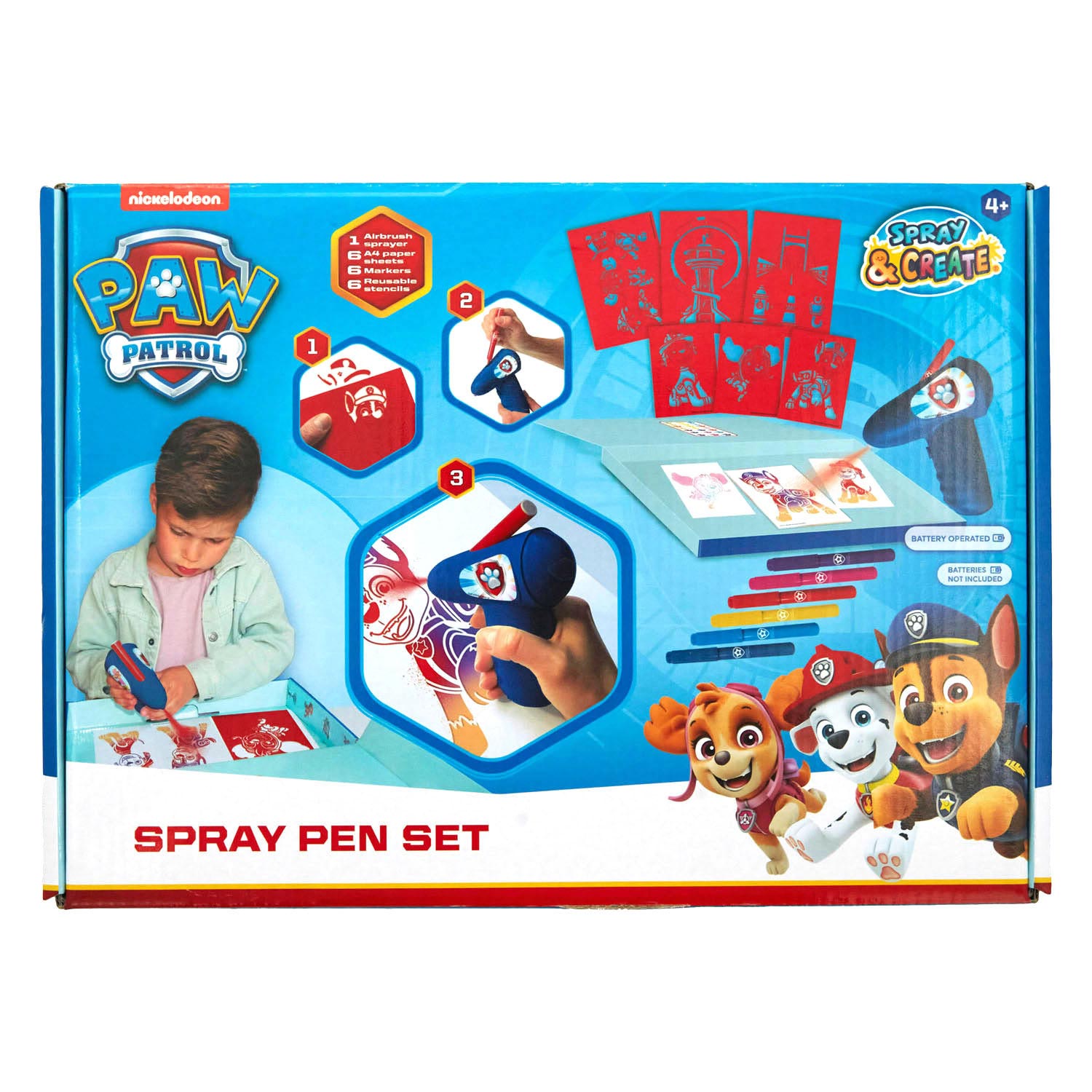 Canenco paw patrol elektrische blaaspennen set