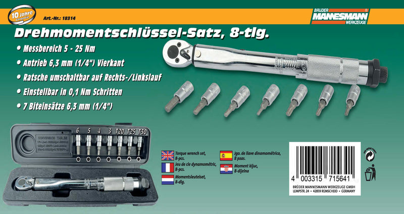 Brüder mannesmann momentsleutel 5-25 nm 1 4 (hobby) - 18314