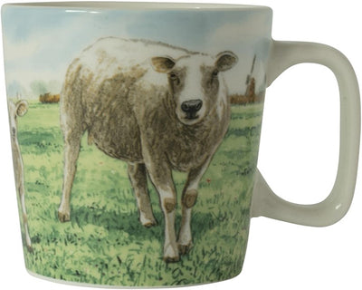 Wiebe van der zee wiebe's farm minimok schaap 230ml doos a 6 stuks porselein