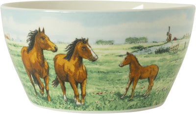 Wiebe van der zee wiebe's farm kom paard ø13cm doos a 6 stuks porselein