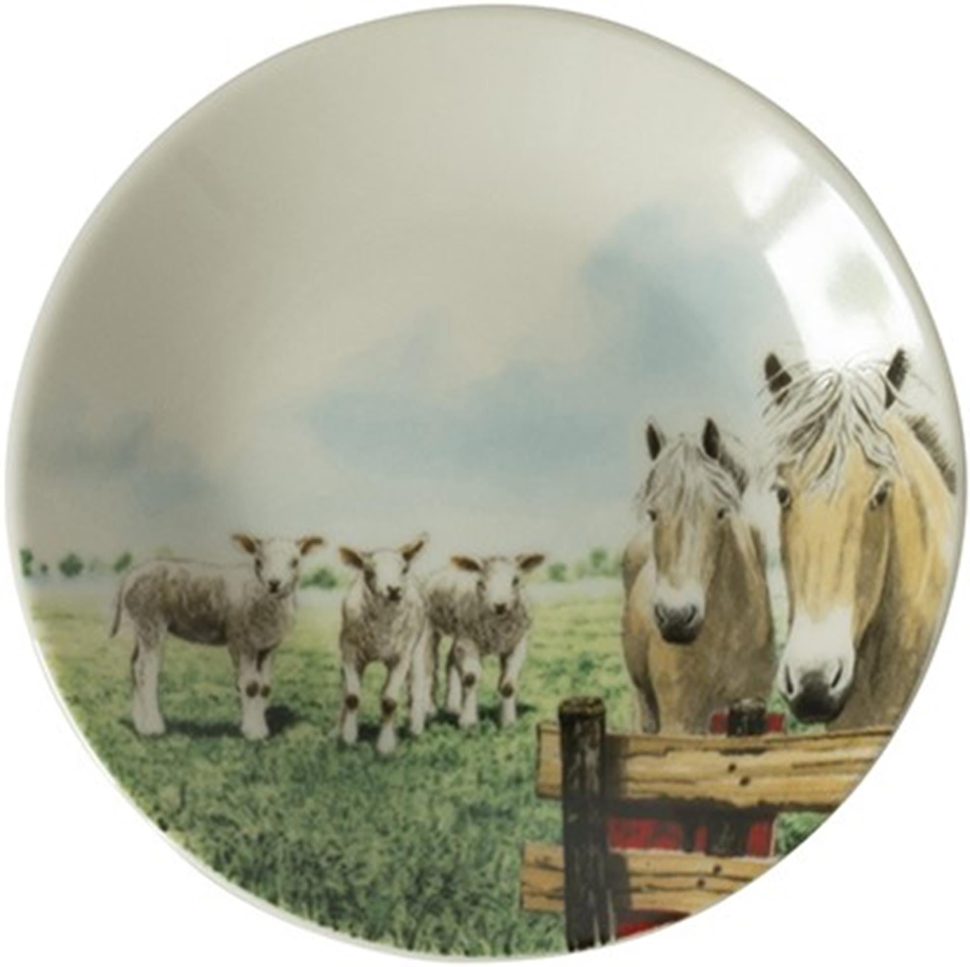 Wiebe van der zee wiebe's farm petit four paard schaap ø10,5cm doos a 6 stuks porselein