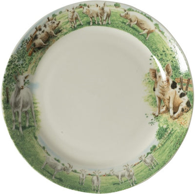 Wiebe van der zee wiebe's farm bord geit varken ã˜18cm doos a 6 stuks porselein