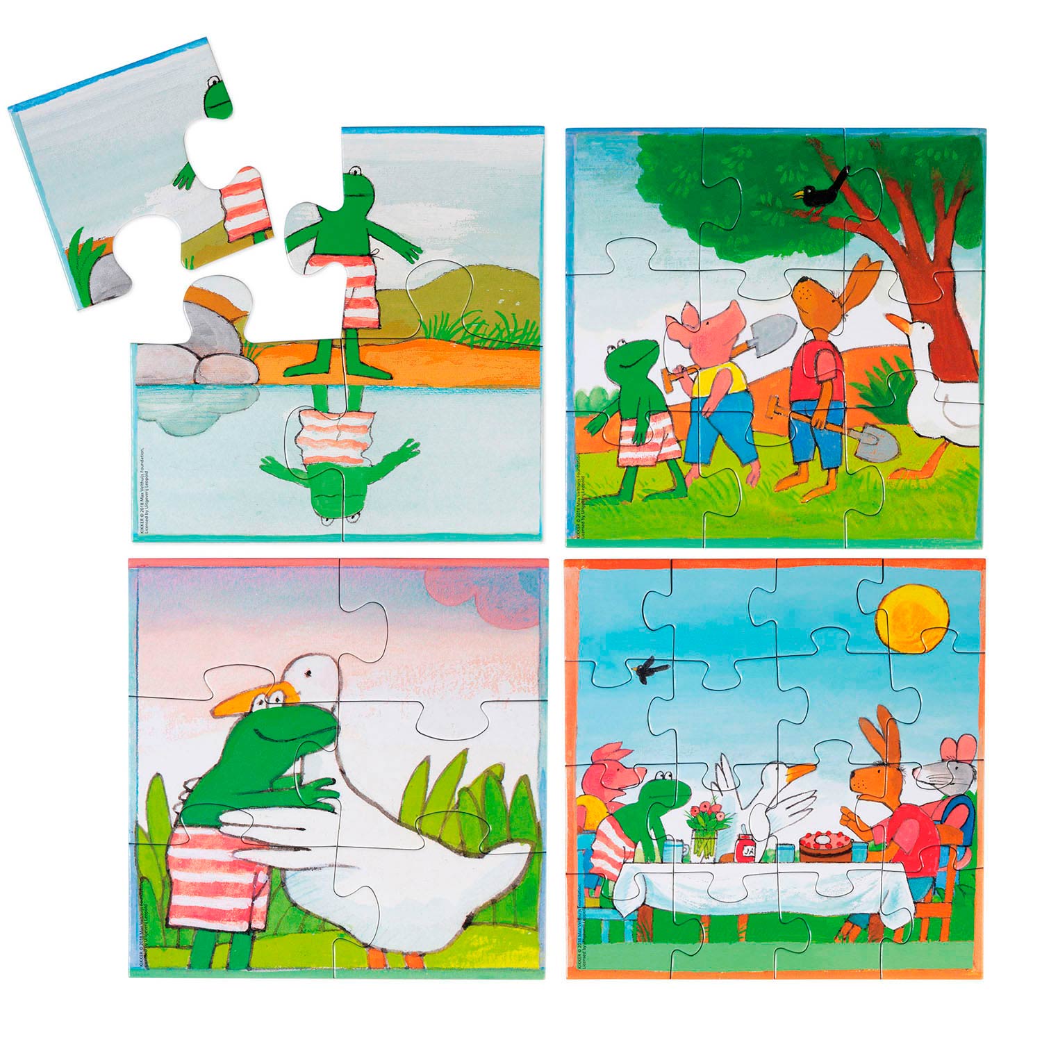 Bambolino toys de wereld van kikker puzzel, 4in1
