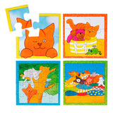 Bambolino dikkie dik puzzel 4 in 1 educatief peuter speelgoed - kinderpuzzel 4x6x9x16 stukjes leren puzzelen - cadeautip puzzel 3 jaar en ouder - toys - afbeelding 2