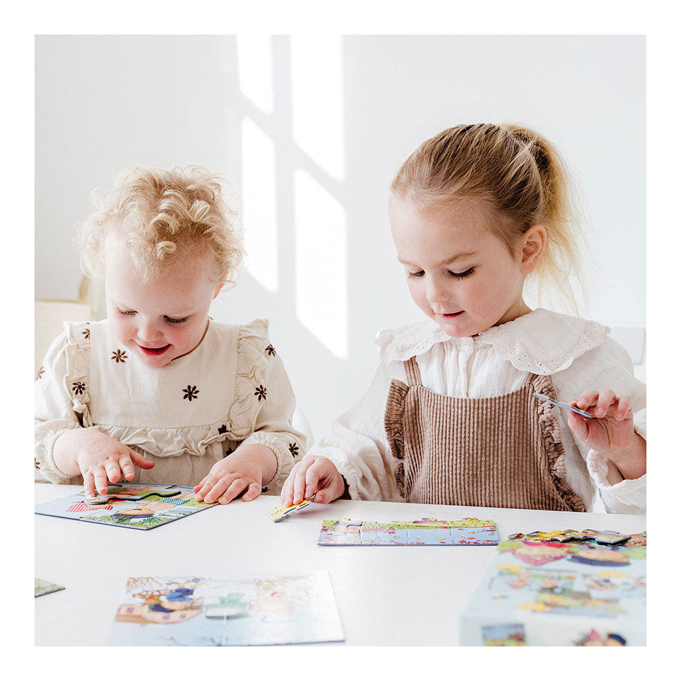 Bambolino toys fien en teun 4in1 puzzel 4-16 stukjes