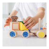 Bambolino nijntje houten speelgoed blokkentrein, trein met blokken - peuter kleuter educatief speelgoed - vanaf 1,5 jaar - toys cadeau tip - afbeelding 3