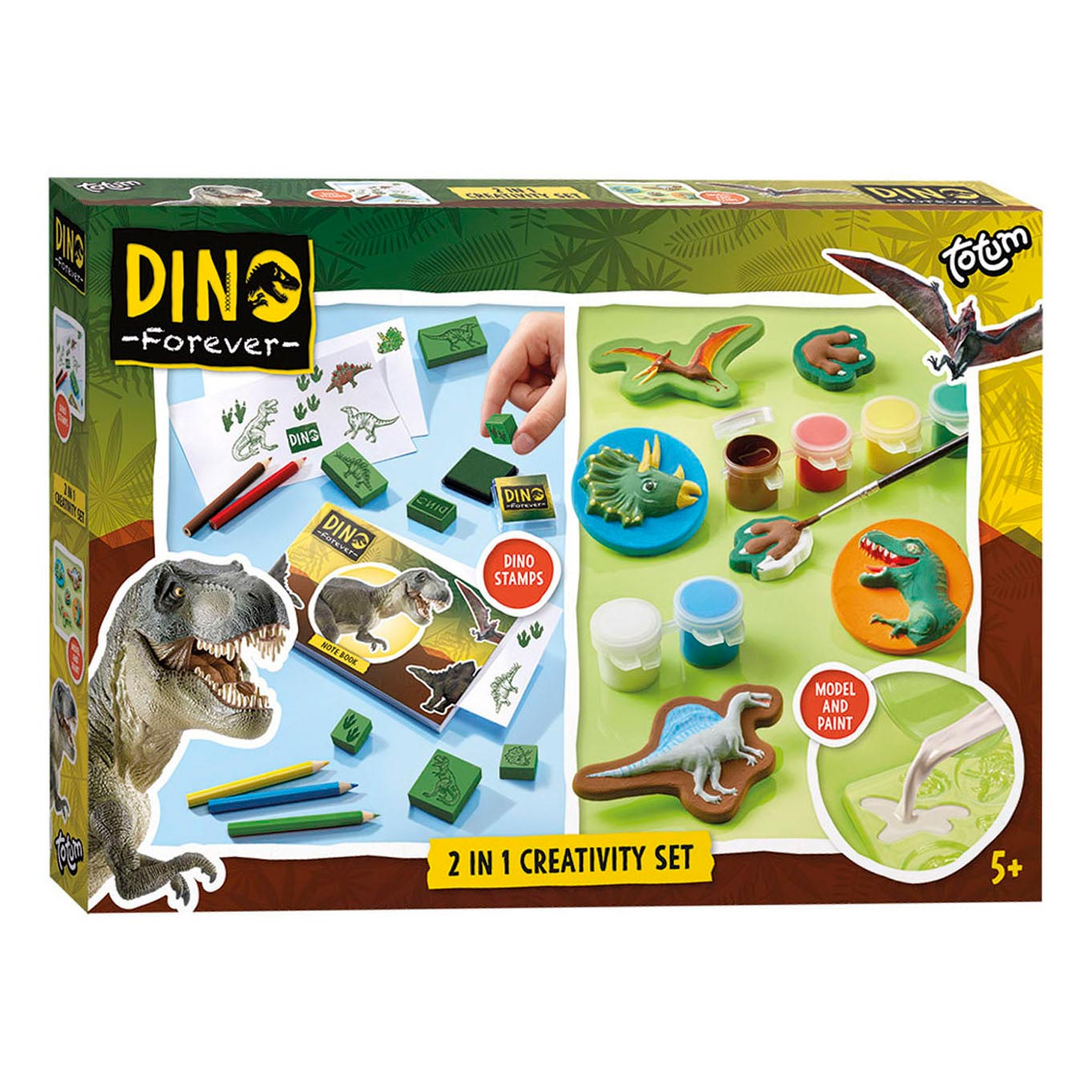 Totum Dino Forever - 2in1 Gips en Kleur Creativity Set