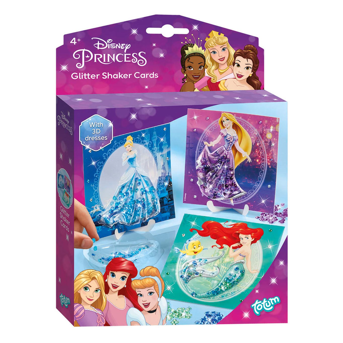 Totum disney princess - glitter shaker kaarten maken