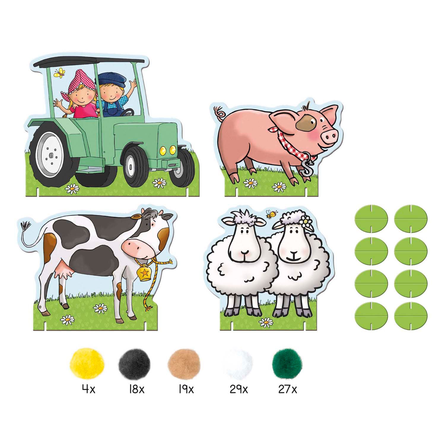 Bambolino toys fien teun pompom plakken