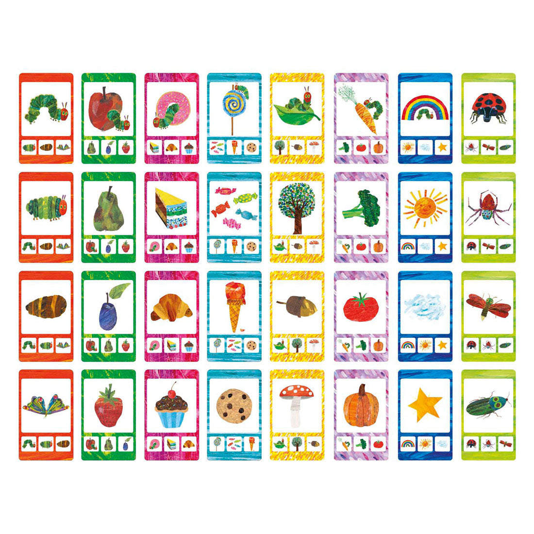 Bambolino rupsje nooitgenoeg kwartet - educatief spel cadeautip vakantie - 32 kaarten, 8 kwartetten - vanaf 3 jaar - toys