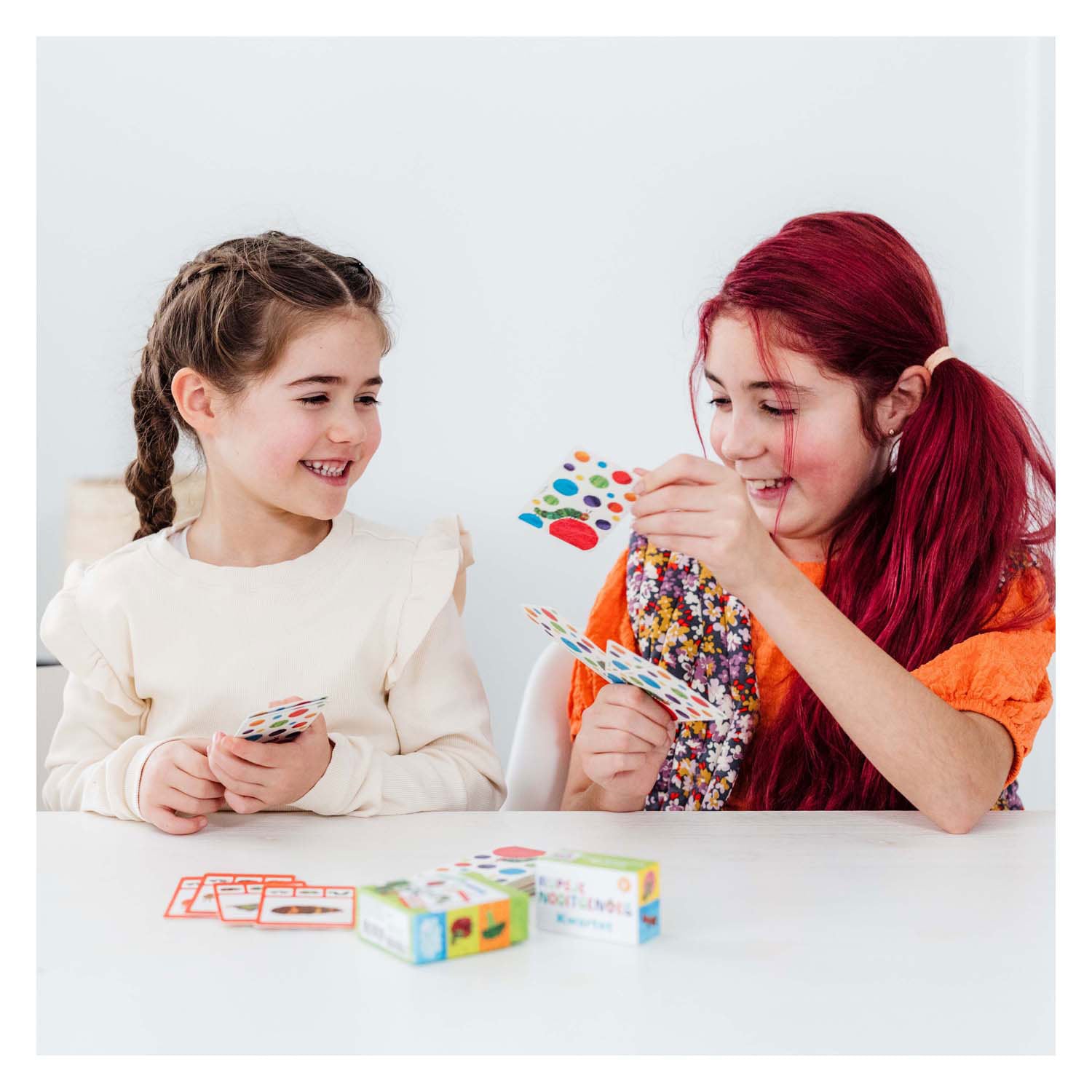 Bambolino rupsje nooitgenoeg kwartet - educatief spel cadeautip vakantie - 32 kaarten, 8 kwartetten - vanaf 3 jaar - toys