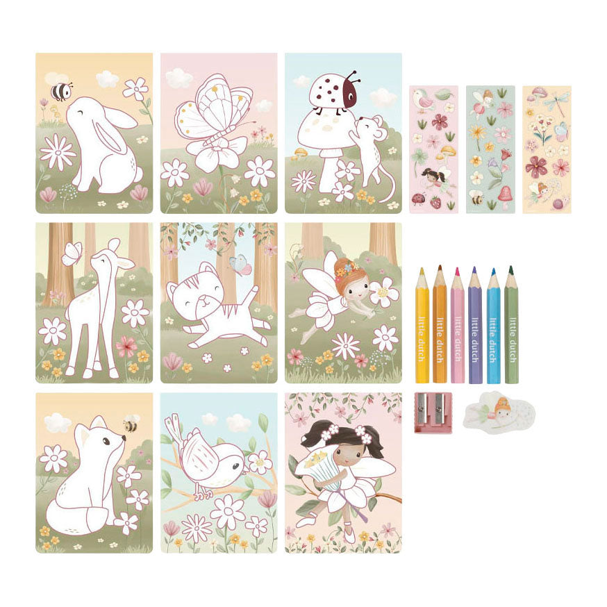 Little dutch kleurset rosa fairy garden - complete set - cadeautip - creatief speelgoed