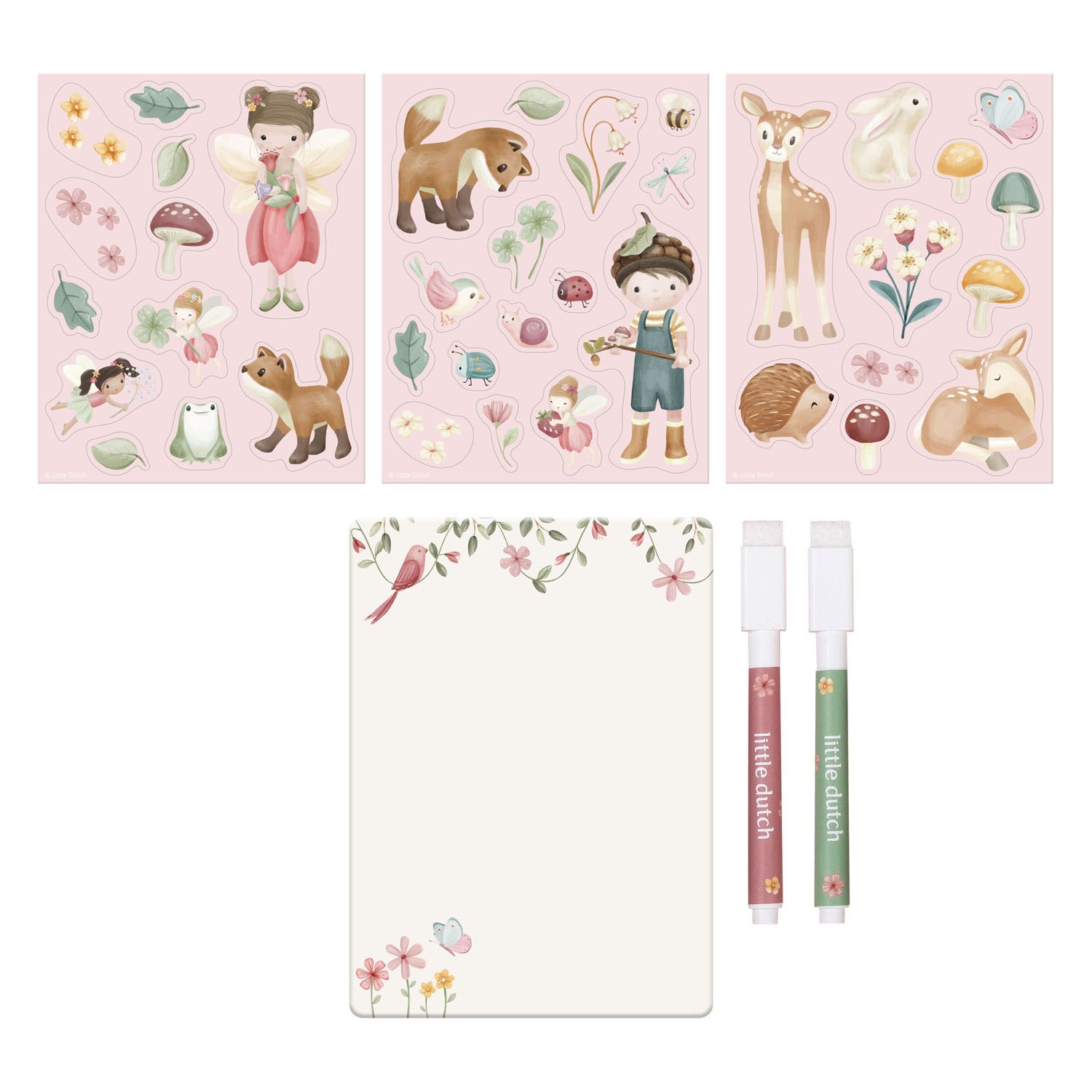 Little dutch magneetset rosa fairy garden - complete set - cadeautip - creatief speelgoed