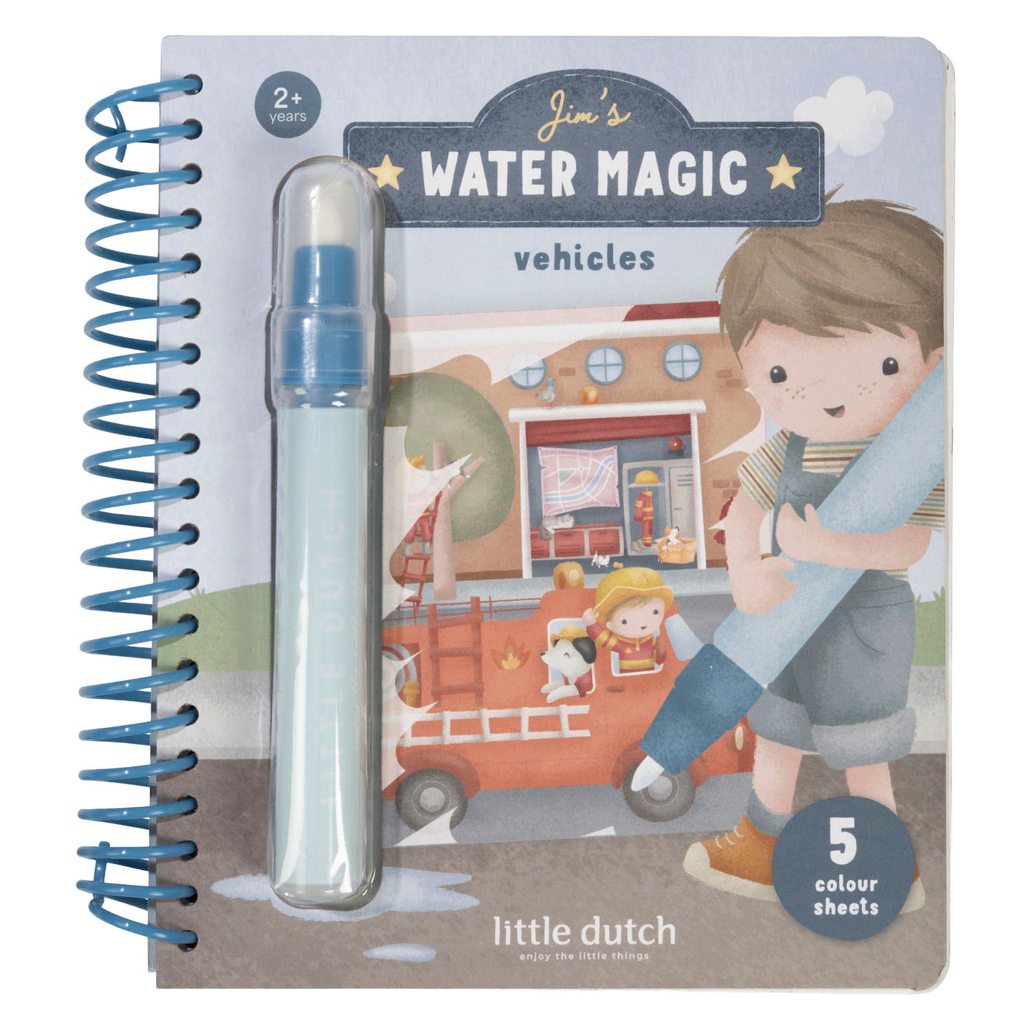 Little dutch magisch waterkleurboek jim voertuigen