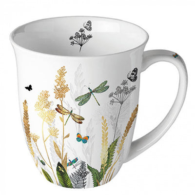 Ambiente mok ornamental flowers white 0,4l fine bone china