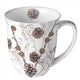 Ambiente mok 400ml pine cones wit porselein dia10x10,5cm