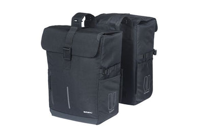 Basil dubbele fietsas move 30 liter 16 x 27 x 38 cm - zwart